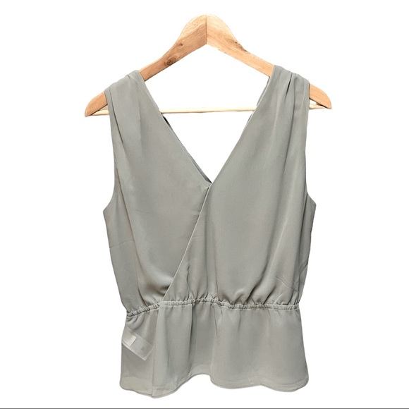 BANANA REPUBLIC Sleeveless Blouse, Light Sage Green, Size Small - Picture 2 of 4